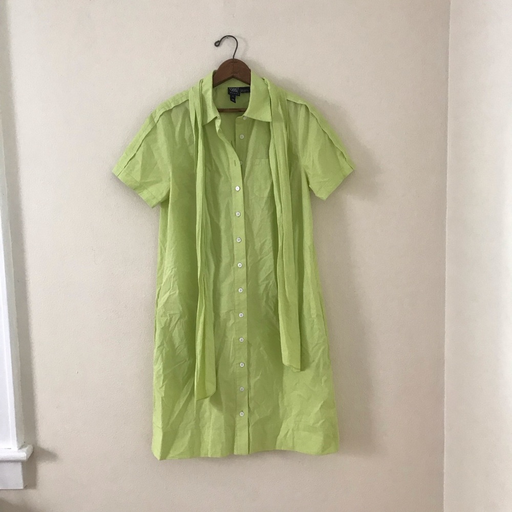 Green Shirt Dress